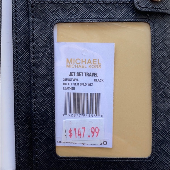 Michael Kors Flat Slim Bifolder Black Leather - Picture 4 of 4